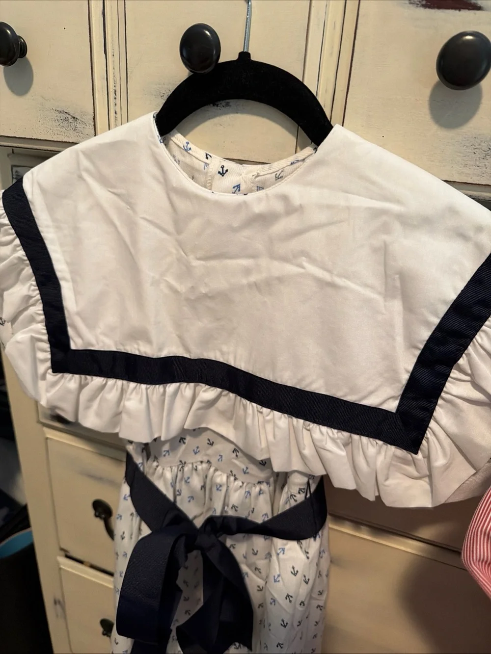 2 Vintage Girl’s Sailor Dress Anchors 70’s 80’s Made USA Monday’s Child Sir Alec